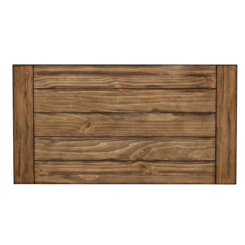 Table basse cocktail Morgan Creek blanc antique, accents brossés à fil ouvert couleur tabac