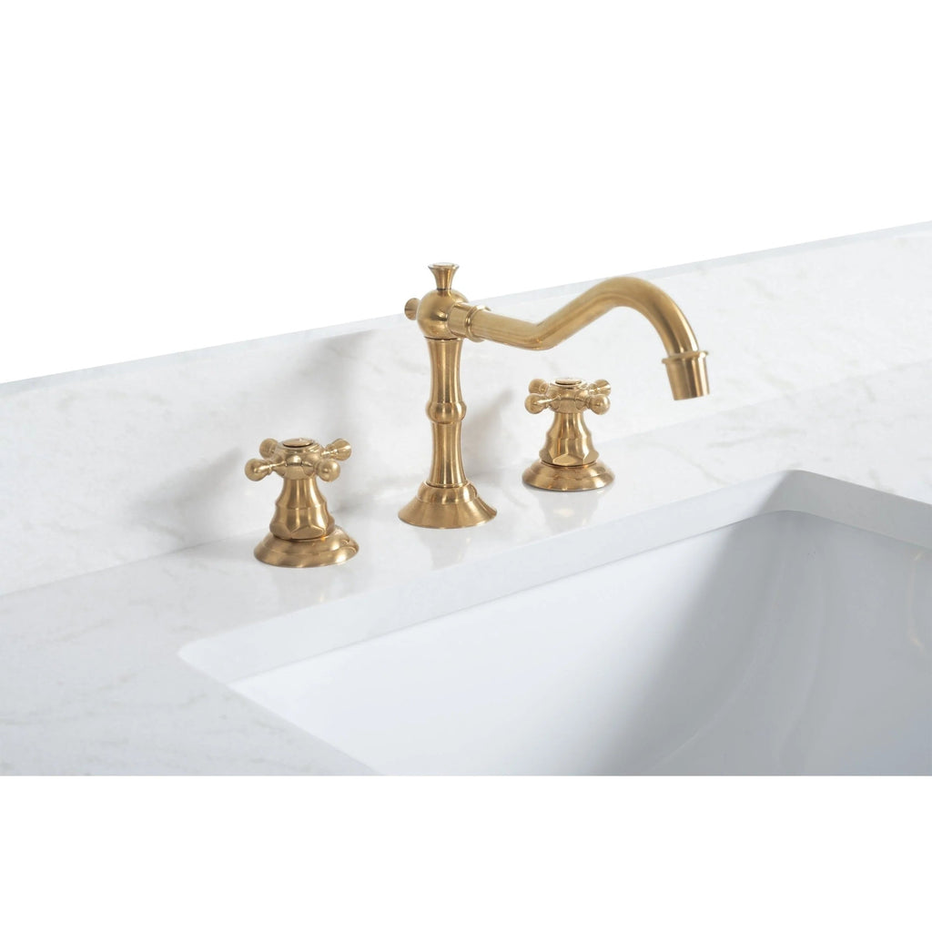 Meuble-lavabo de salle de bain Vanity Art avec lavabo en céramique et comptoir en marbre reconstitué