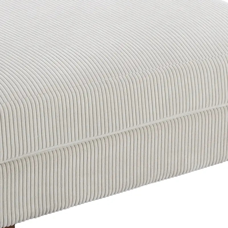 Grand pouf décoratif moderne en velours côtelé