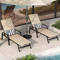 Set di 2 sedie a sdraio da esterno, reclinabili regolabili in 5 posizioni, tessuto Textilene, chaise longue da piscina da 76 per patio, giardino e bordo piscina