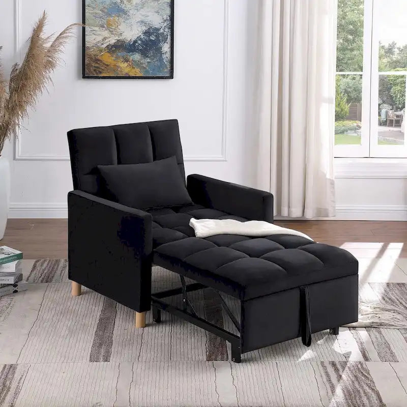 Fauteuil-lit convertible Aukfa, fauteuil une place avec oreiller