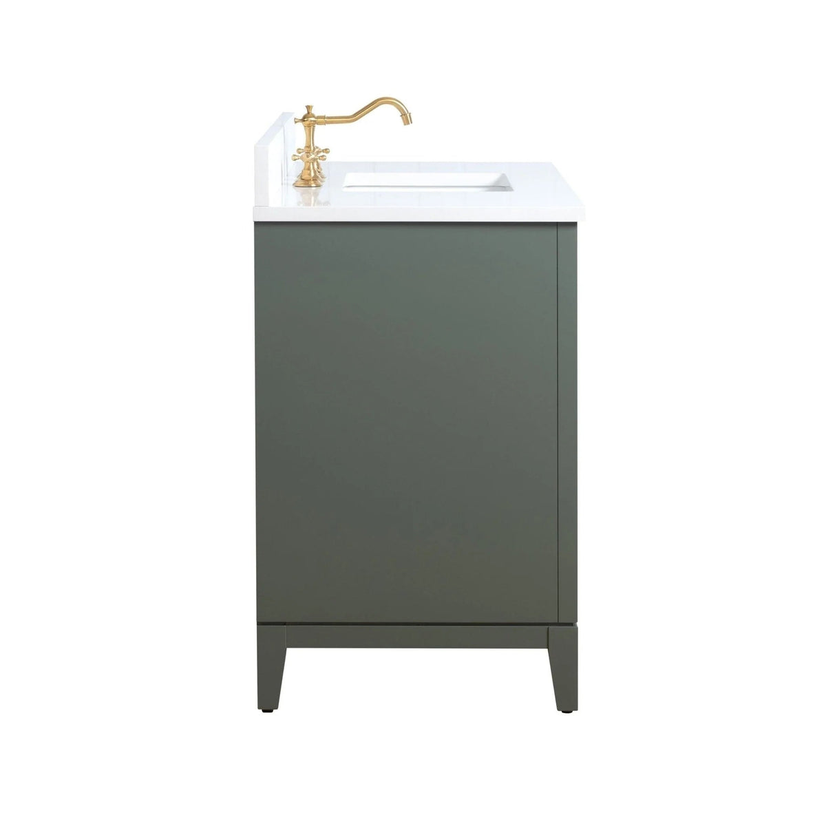 Meuble-lavabo de salle de bain Vanity Art avec lavabo en céramique et comptoir en marbre reconstitué