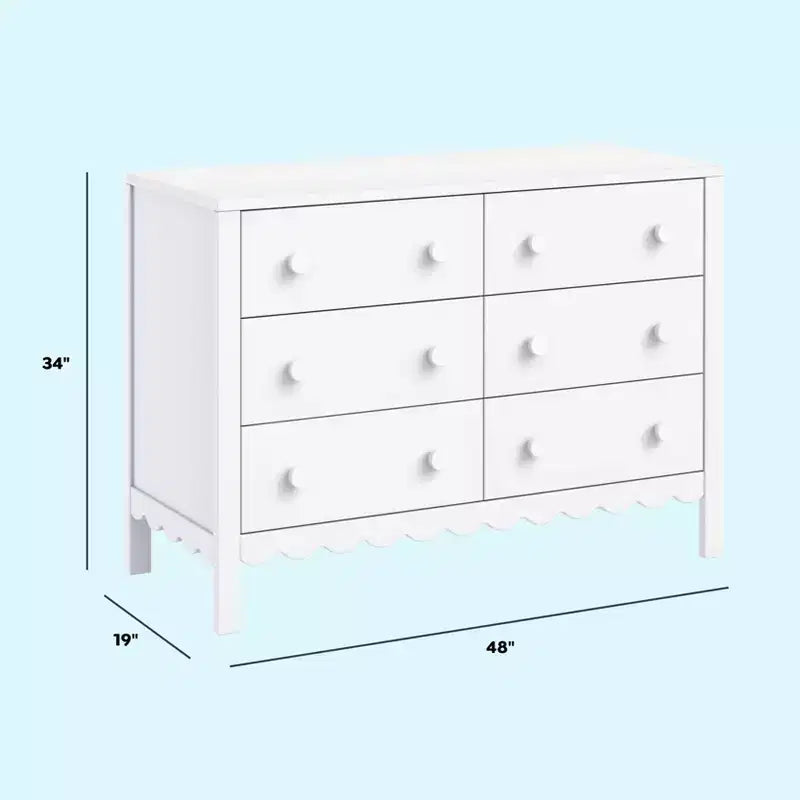 Cassettiera Scallop a 6 cassetti