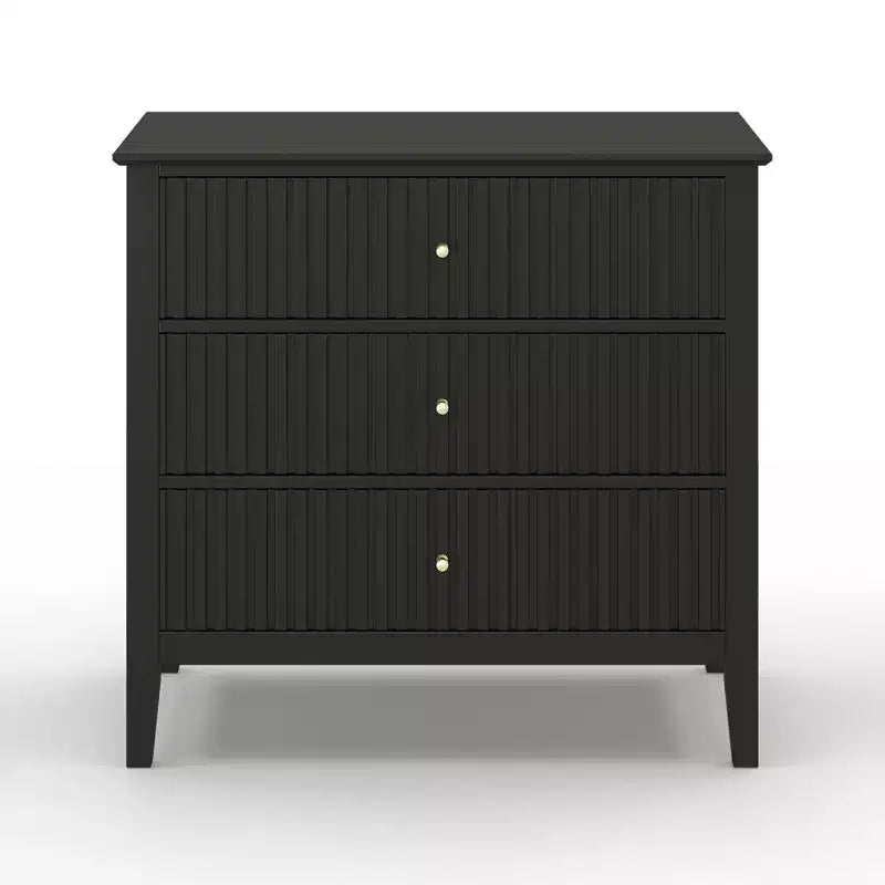 Heynemo ladekast met 3 laden, geverfd houten nachtkastje van 30 inch hoog met opbergruimte, brede moderne ladekast met kogellagergeleiders