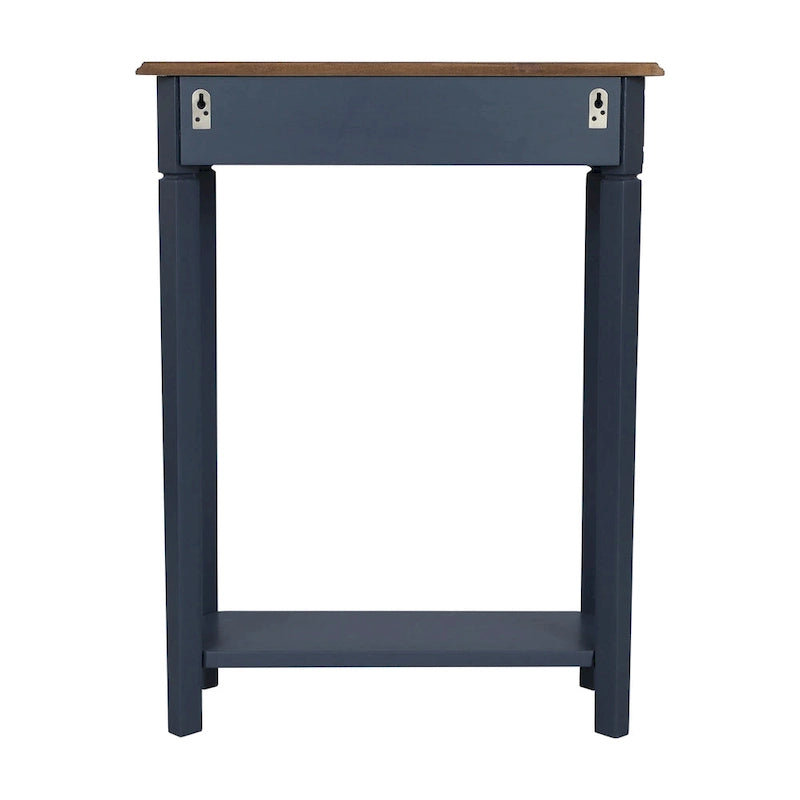 Marnie Two-tone 1-drawer Solid Wood Console Accent Table with Shelf by East at Main