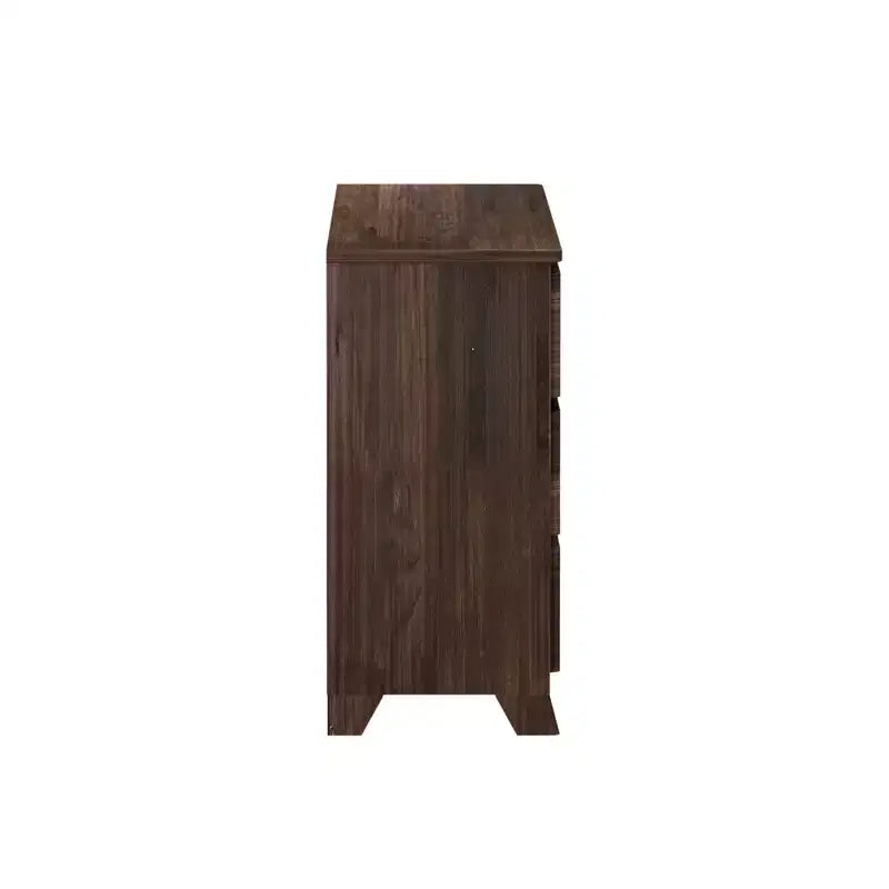 Cassettiera in legno massello stile rustico con 6 cassetti