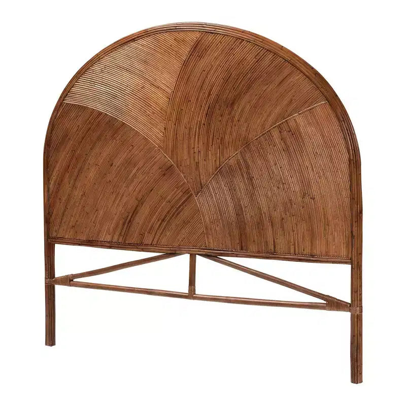 Testiera indipendente Seana in rattan bali & pari, matrimoniale, marrone scuro: senza montaggio, struttura in MDF, pulire le macchie