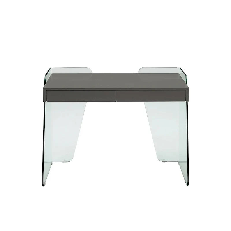 Bureau de bureau ARCHIE avec verre transparent.