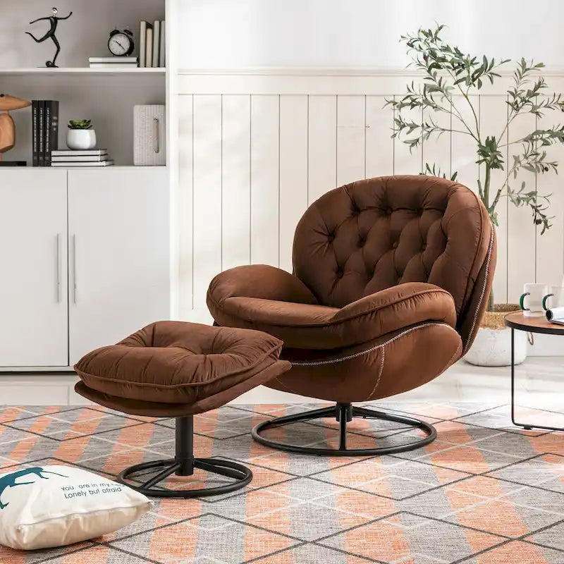 Polstersessel, TV-Sessel, Wohnzimmersessel mit Hocker