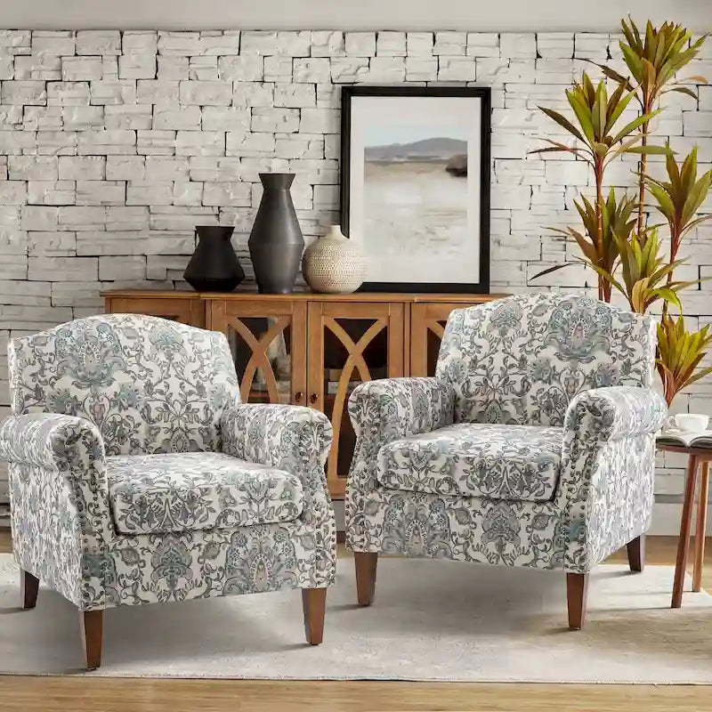 Giampiero Wohnzimmer-Sessel mit Ziernägeln, 2er-Set von HULALA HOME