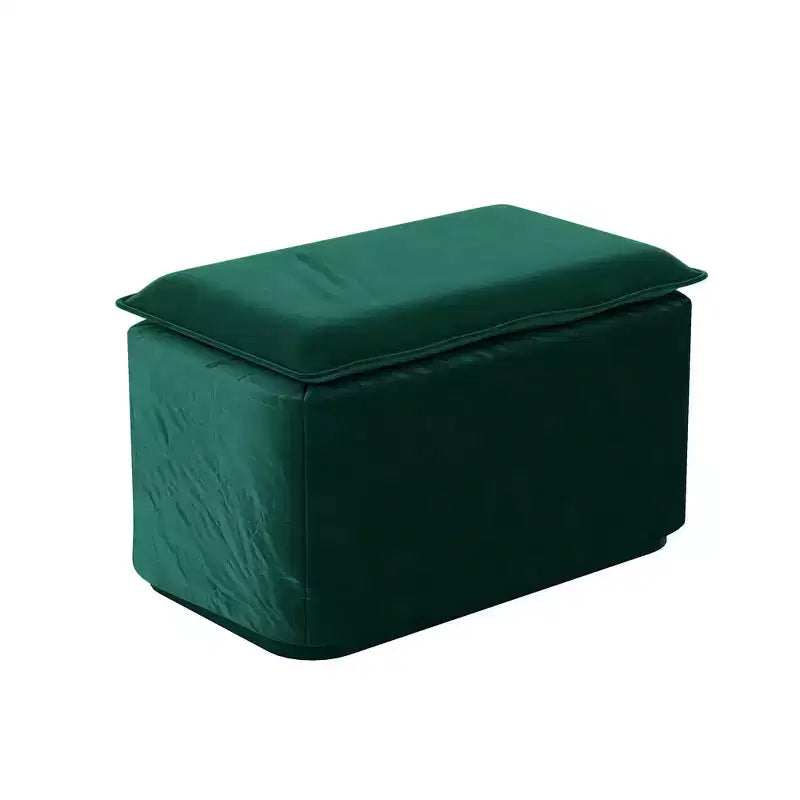 Canapé-lit convertible 3-en-1 Whisen en velours, format king size, avec pouf mobile, design capitonné