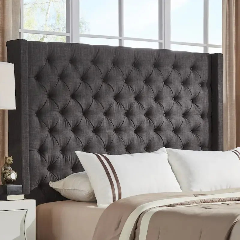 Nur gepolstertes Wingback-Kopfteil mit Knopfheftung, Naples, von iNSPIRE Q Artisan