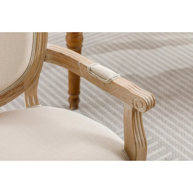 Gepolsterte Esszimmer-Armlehnstühle aus Stoff, 2er-Set
