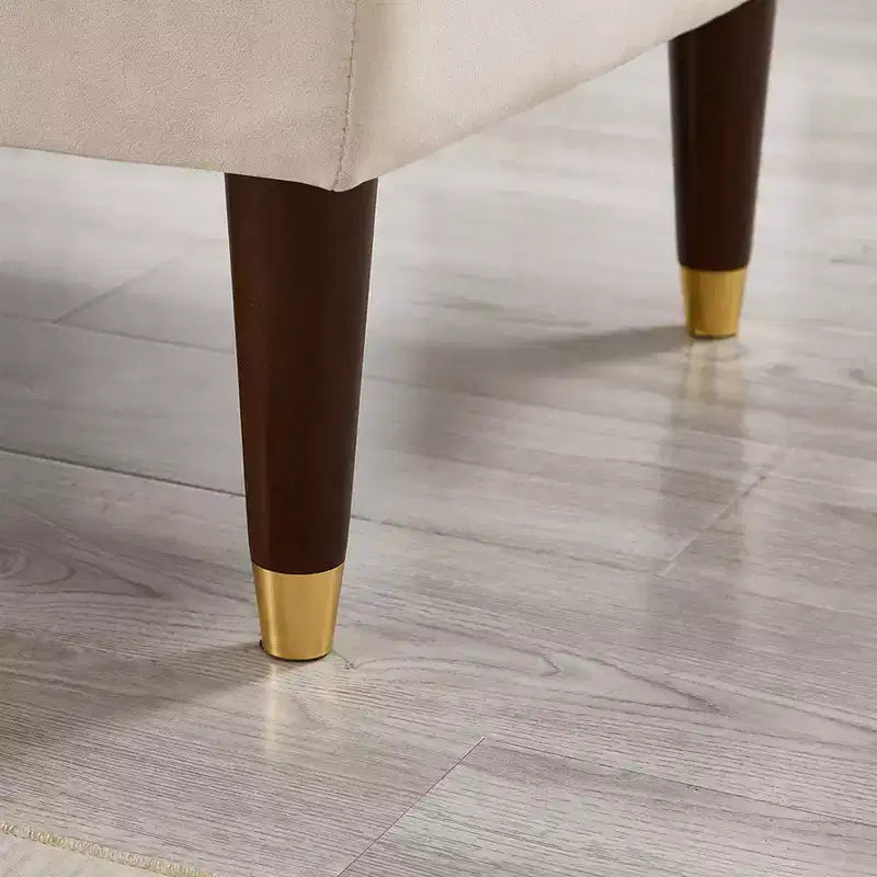 Moderne chaise longue van fluweel, gestoffeerde chaise longue met gebogen armleuning, slaapbank voor slaapkamer, kantoor of woonkamer