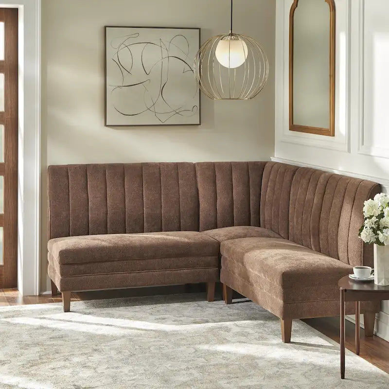 Set da banquette imbottita Lifestorey Kerrington a 3 pezzi con schienale trapuntato