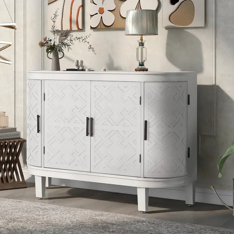 Credenza contenitore decorativa in legno con ante a fantasia antica per corridoio, ingresso, soggiorno, camera da letto