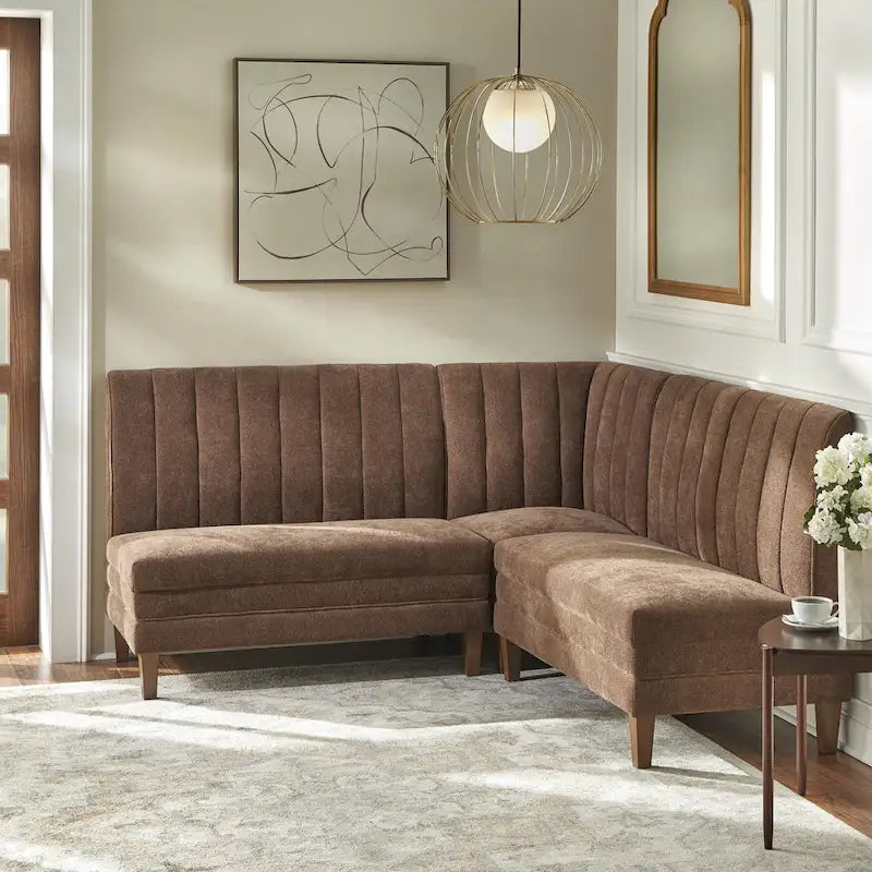 Set da banquette imbottita Lifestorey Kerrington a 3 pezzi con schienale trapuntato