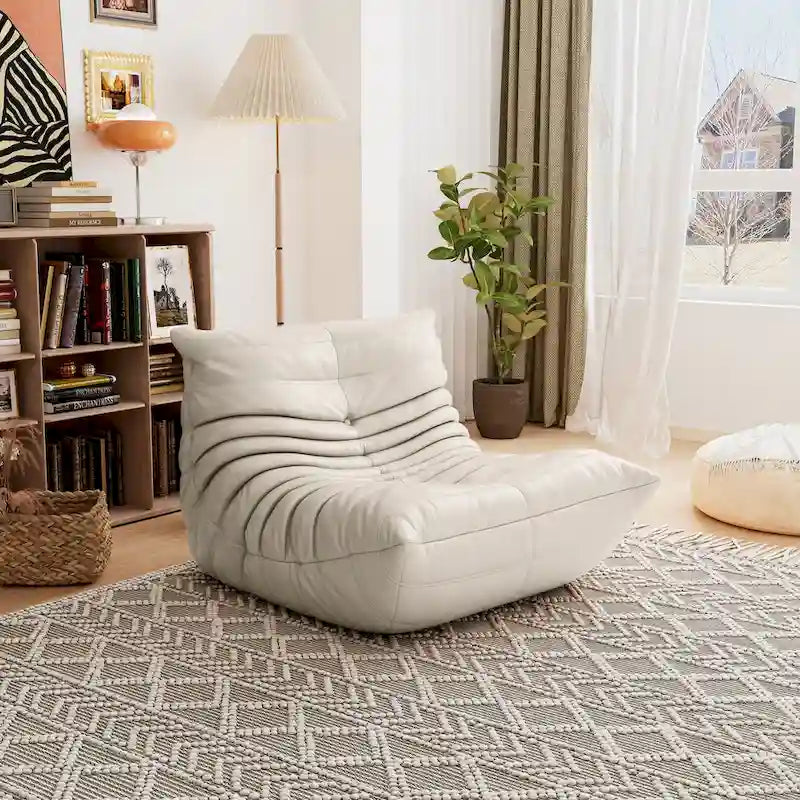 Furgle-Sofa aus Mikrofaserleder, ergonomisches Design, bequemes Bodensofa