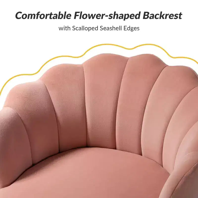 Fauteuil tonneau confortable avec pieds en métal doré, fauteuil d’appoint pour le salon