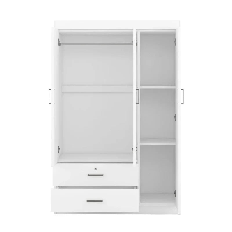 Armoire à 3 portes avec 2 tiroirs