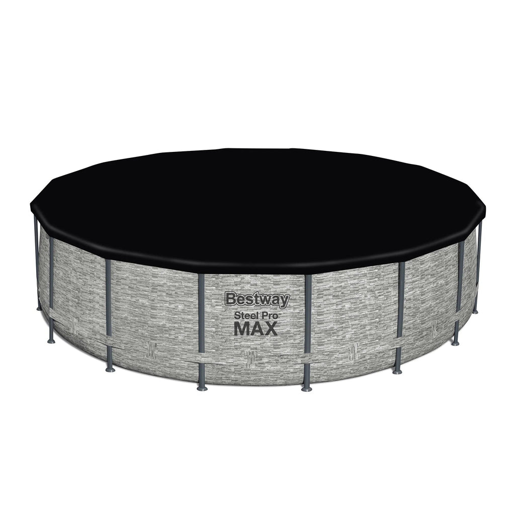 Rond bovengronds zwembad Bestway Steel Pro MAX met pomp en afdekzeil