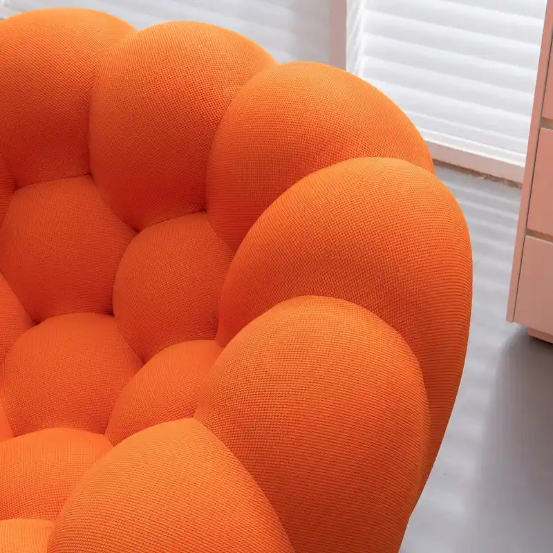 Canapé bulle incurvé paresseux 2 places, en forme de nid d’abeille, avec tissu textile 3D, pour salon, appartement