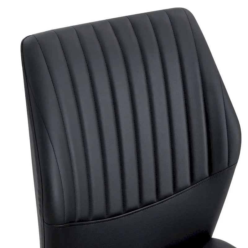 Ensemble de 6 chaises simples et élégantes, chaises de salle à manger en PU haute résilience avec pieds en métal argenté, chaises d'appoint sans accoudoirs pour la cuisine