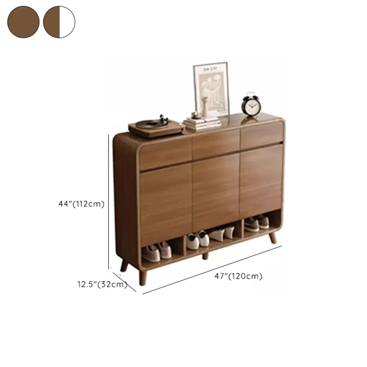 Mobile portascarpe medio in legno per corridoio, stile moderno
