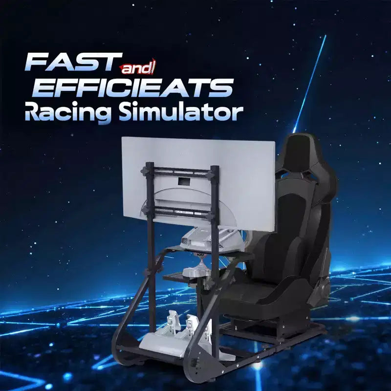 JVNOXK verstärktes, stabilisiertes Rennlenkrad-Cockpit, verstellbarer Fahrsimulator (ohne Handbremse, Pedale und Display)