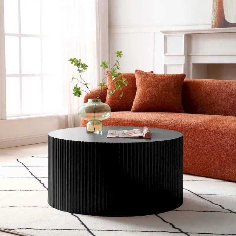 Set di tavolini rotondi da salotto impilabili, stile glam moderno (set da 2), non assemblato