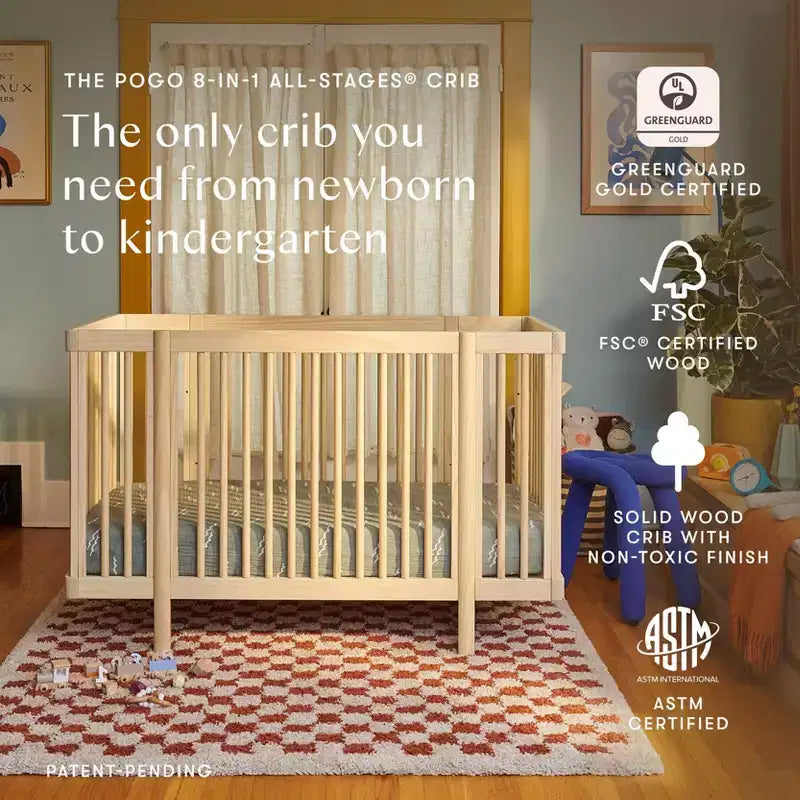 Babyletto Pogo 8-in-1 converteerbaar ledikant met ombouwsets voor alle levensfasen