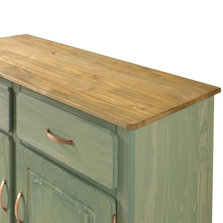Grünes Sideboard aus Holz