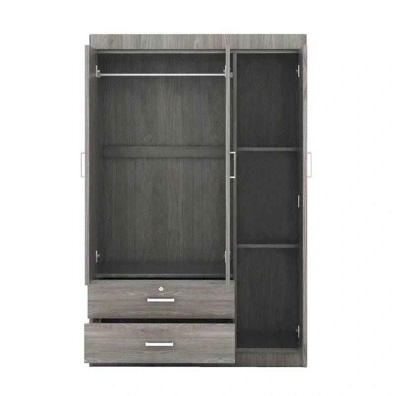 Armoire à 3 portes avec 2 tiroirs