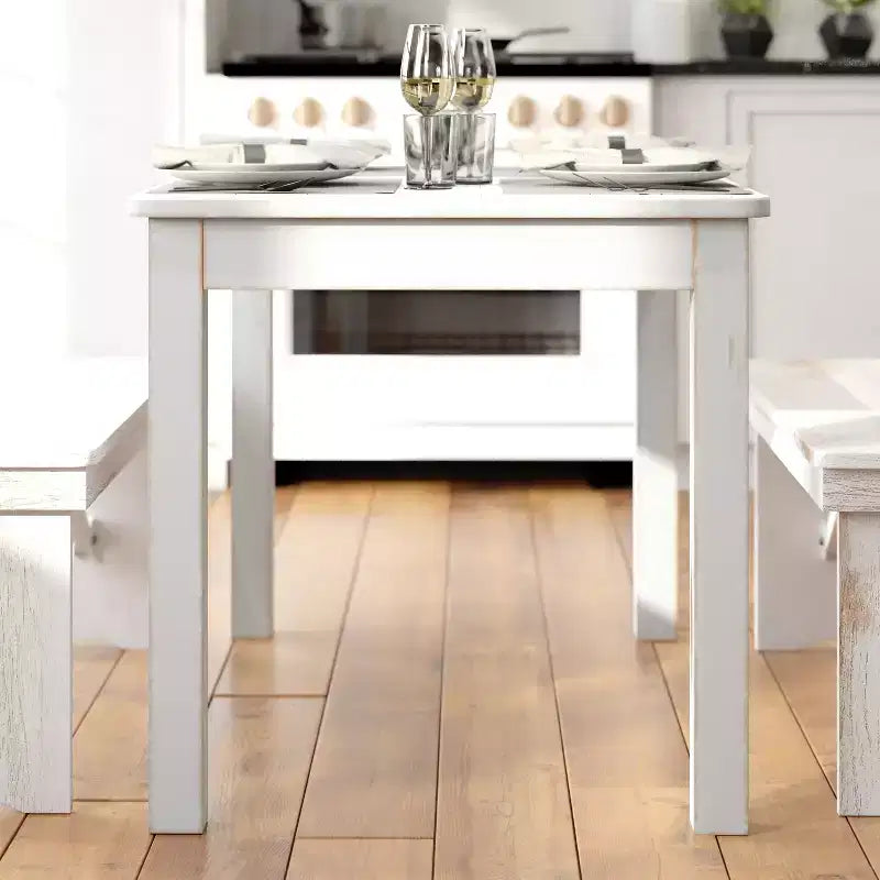 Tavolo da pranzo rettangolare in pino massello stile farmhouse Flash Furniture, 46 x 30