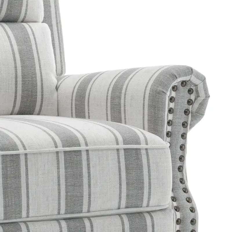 Set di 2 poltrone reclinabili con seduta imbottita e borchie decorative