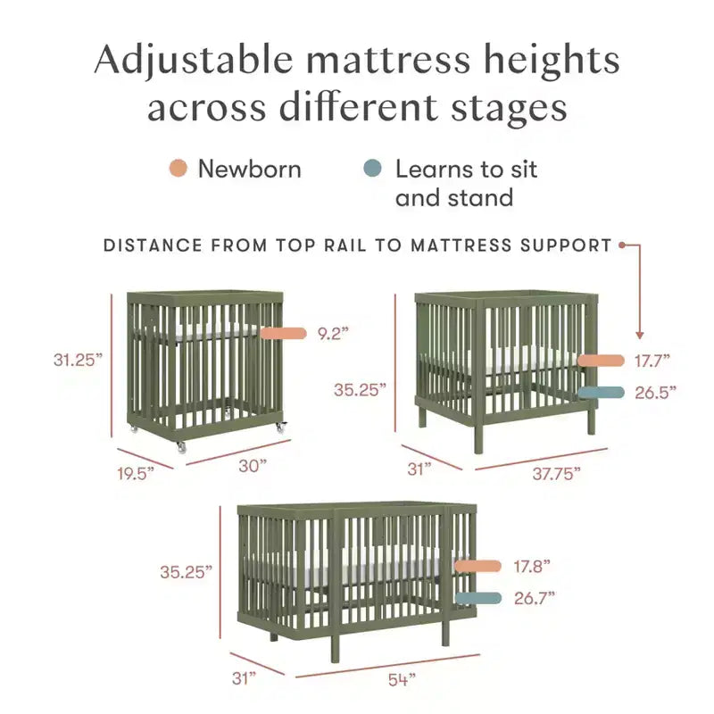 Babyletto Pogo 8-in-1 converteerbaar ledikant met ombouwsets voor alle levensfasen