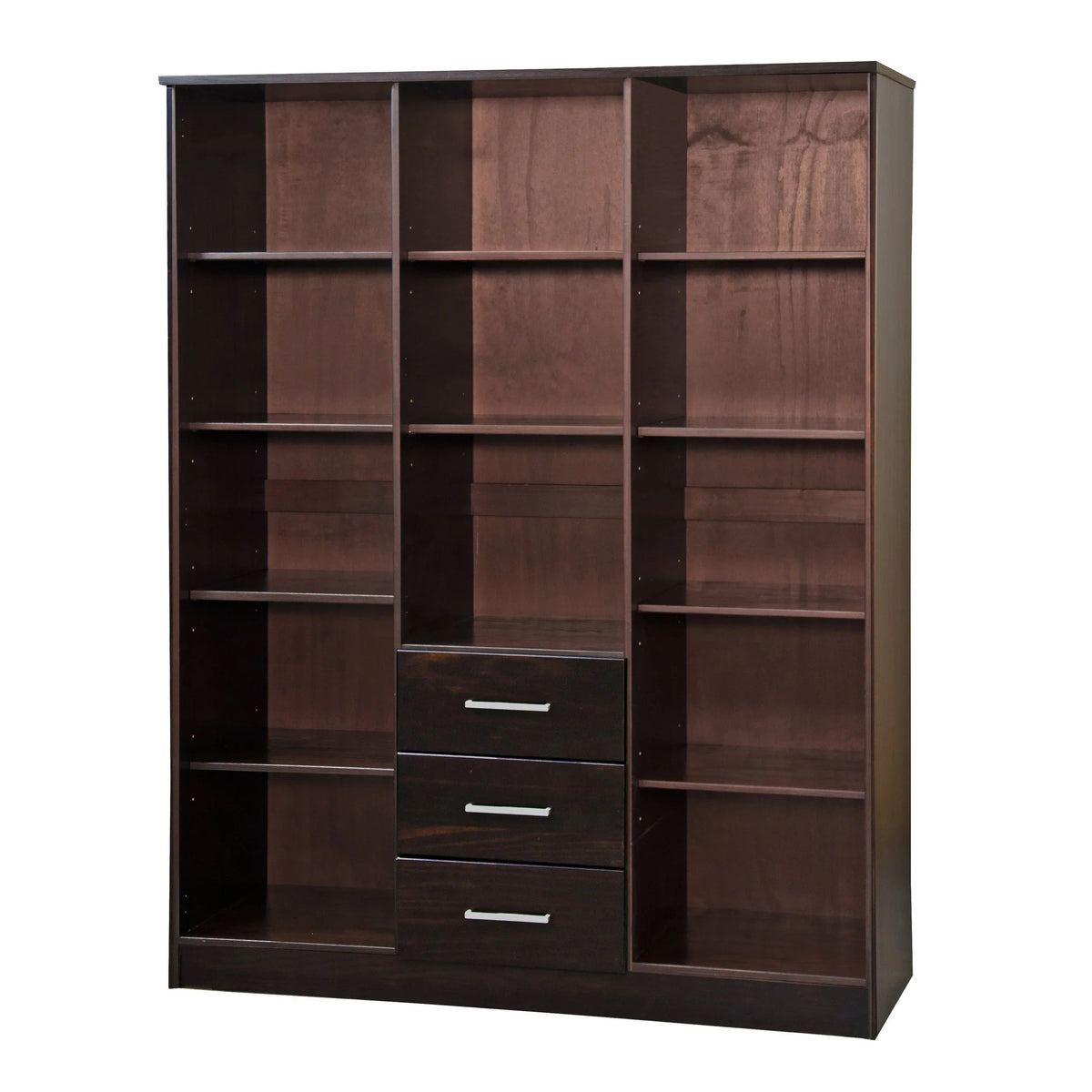 Palace Imports Cosmo Kleiderschrank mit 3 Türen aus 100 % Massivholz und Türen aus Massivholz oder mit Spiegel