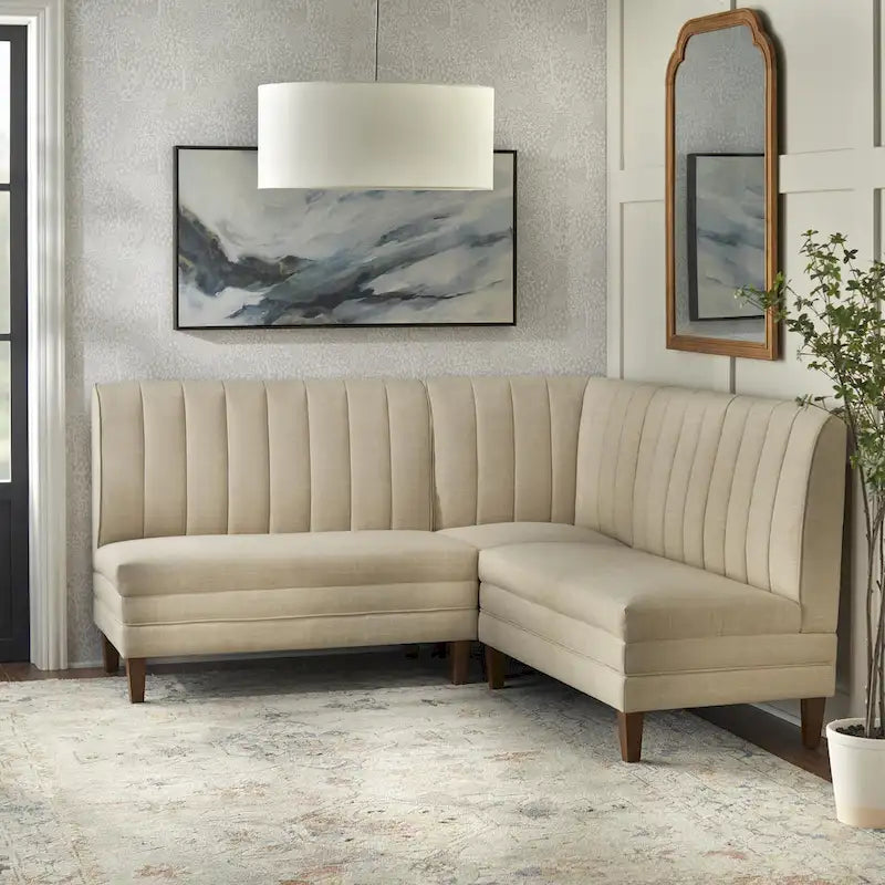 Set da banquette imbottita Lifestorey Kerrington a 3 pezzi con schienale trapuntato