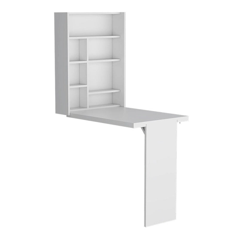 Table pliante Tacoma, sept étagères intérieures, finition blanche, de haute qualité et durable