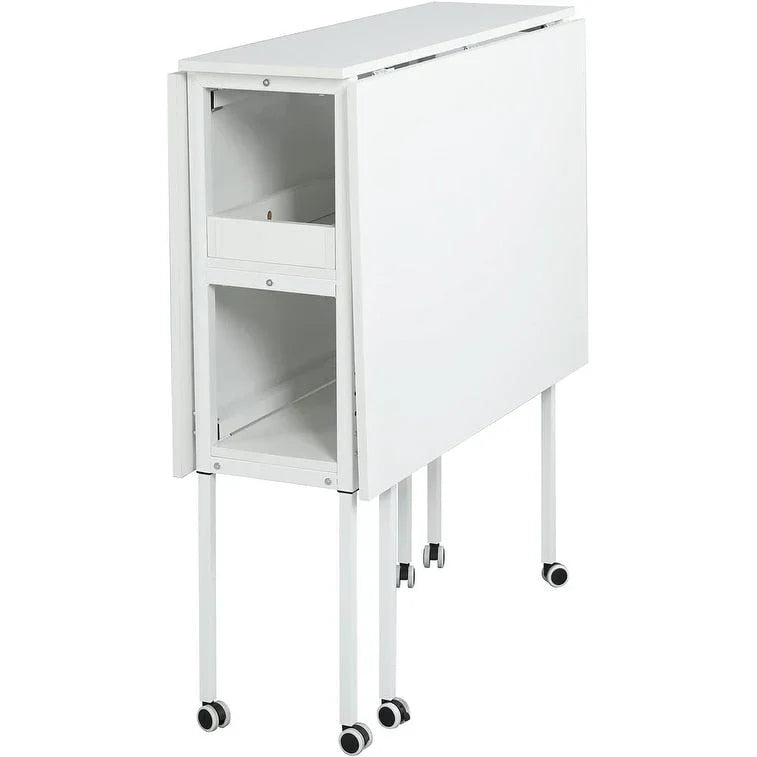 Table d’activités réglable en hauteur avec étagères de rangement, table de découpe pliante et mobile pour bureau à domicile, couture ou loisirs créatifs