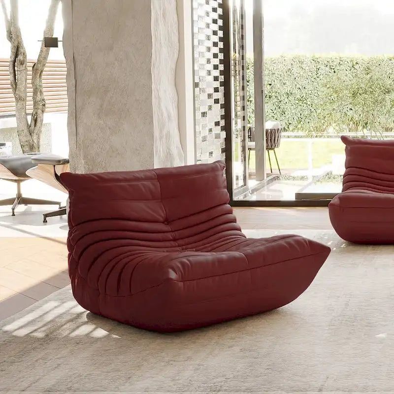 Furgle-Sofa aus Mikrofaserleder, ergonomisches Design, bequemes Bodensofa