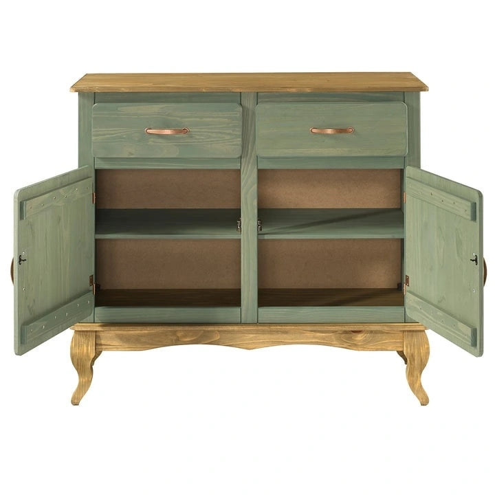 Grünes Sideboard aus Holz
