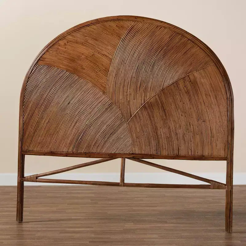 Testiera indipendente Seana in rattan bali & pari, matrimoniale, marrone scuro: senza montaggio, struttura in MDF, pulire le macchie