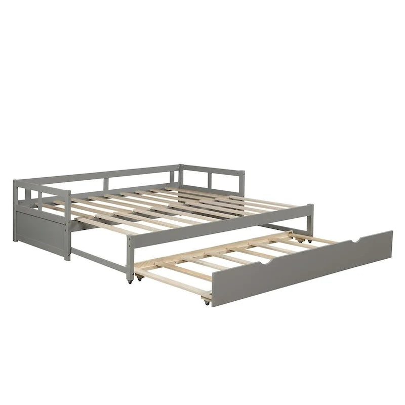 Divano letto allungabile con letto estraibile, divano letto in legno con letto estraibile