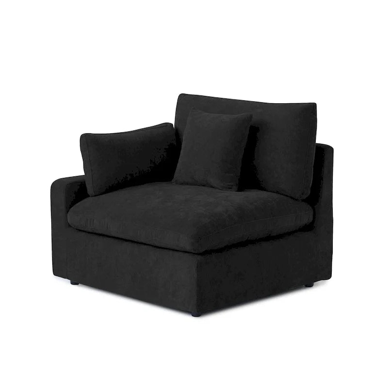 Großes Ecksofa aus Leinen für das Wohnzimmer
