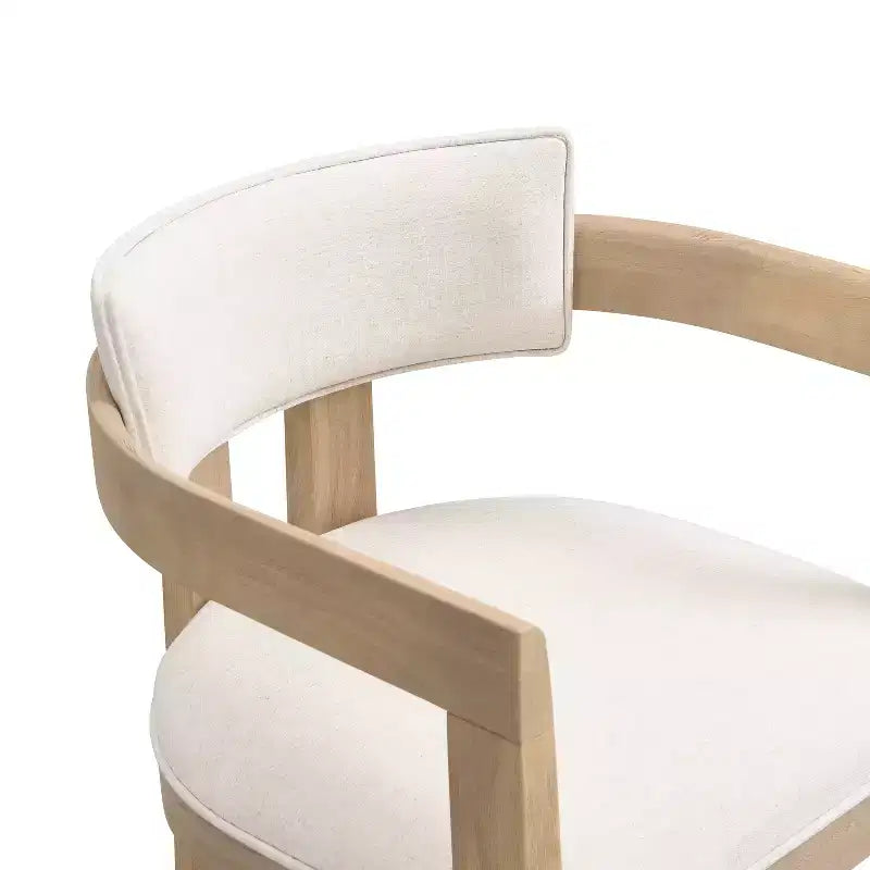 Christopher Knight Home Shankar moderne 5-delige ronde eetkamerset met stoelen van rubberhout met bekleding