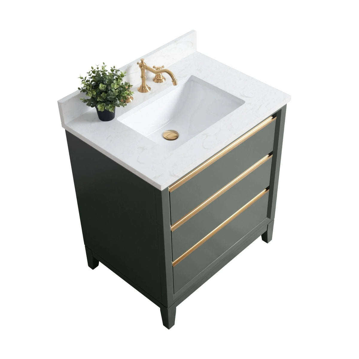 Meuble-lavabo de salle de bain Vanity Art avec lavabo en céramique et comptoir en marbre reconstitué