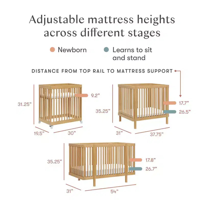 Babyletto Pogo 8-in-1 converteerbaar ledikant met ombouwsets voor alle levensfasen