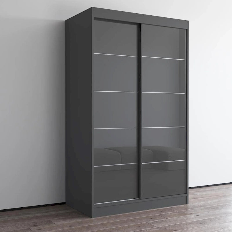 Moderner Hochglanz-Kleiderschrank Aria mit 2 Türen