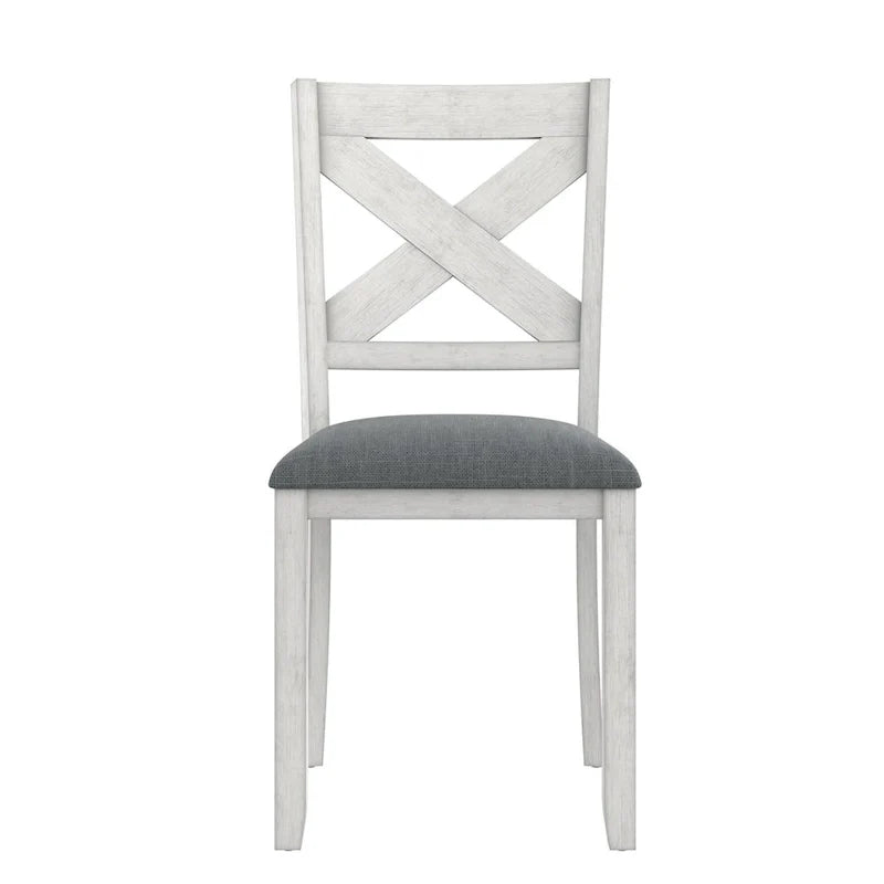 VECELO Esszimmerstühle aus Massivholz mit Sitzfläche aus Leinenstoff, 2er-/4er-/6er-Set